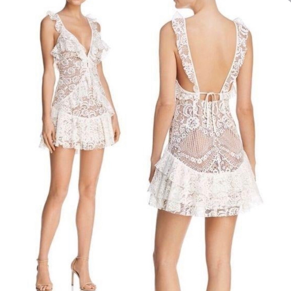 For love and lemons Tati lace ruffle dress
